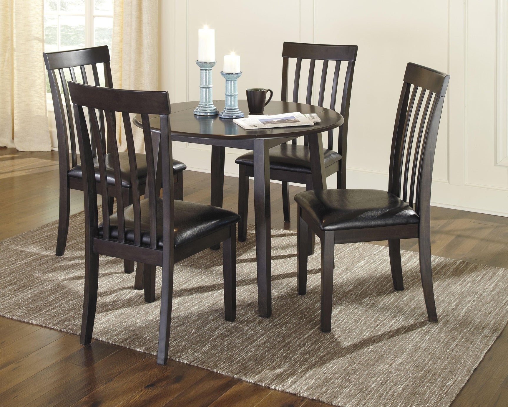 Hammis Dark Brown Upholstered Dining Chair tight crop