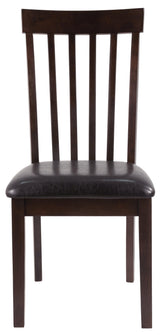 Hammis Dark Brown Upholstered Dining Chair head-on view