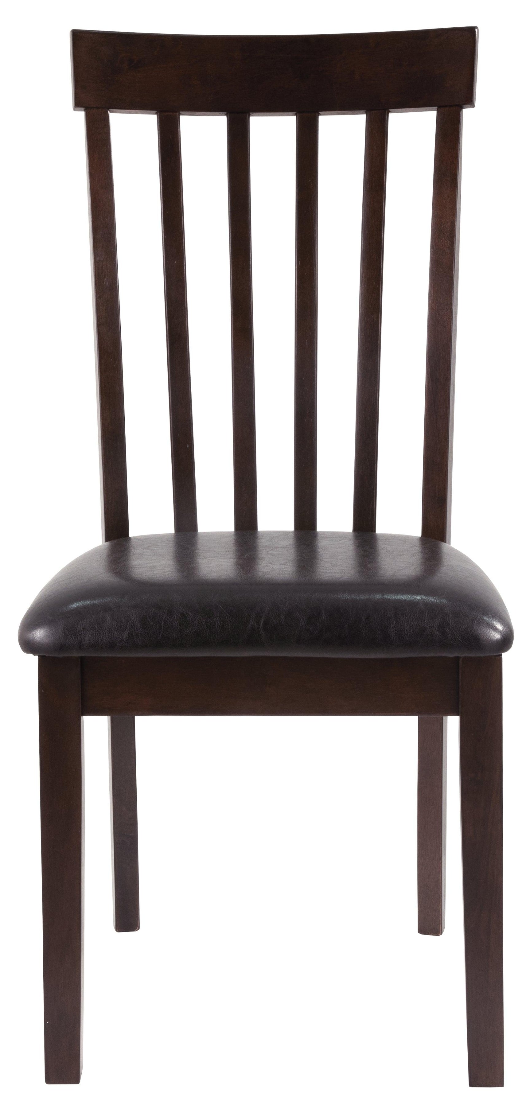Hammis Dark Brown Upholstered Dining Chair head-on view