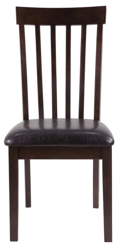 Hammis Dark Brown Upholstered Dining Chair head-on view