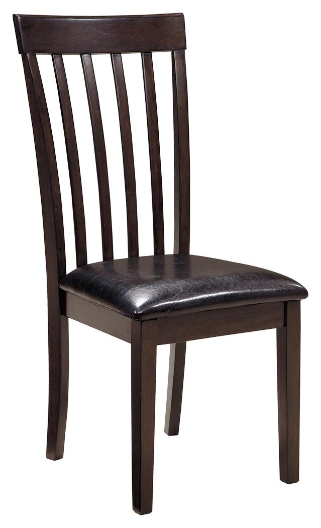 Hammis Dark Brown Upholstered Dining Chair angled side view