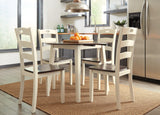 Woodanville cream and brown dining chair lifestyle angle