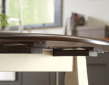 Close-up detail of Woodanville table leg and finish