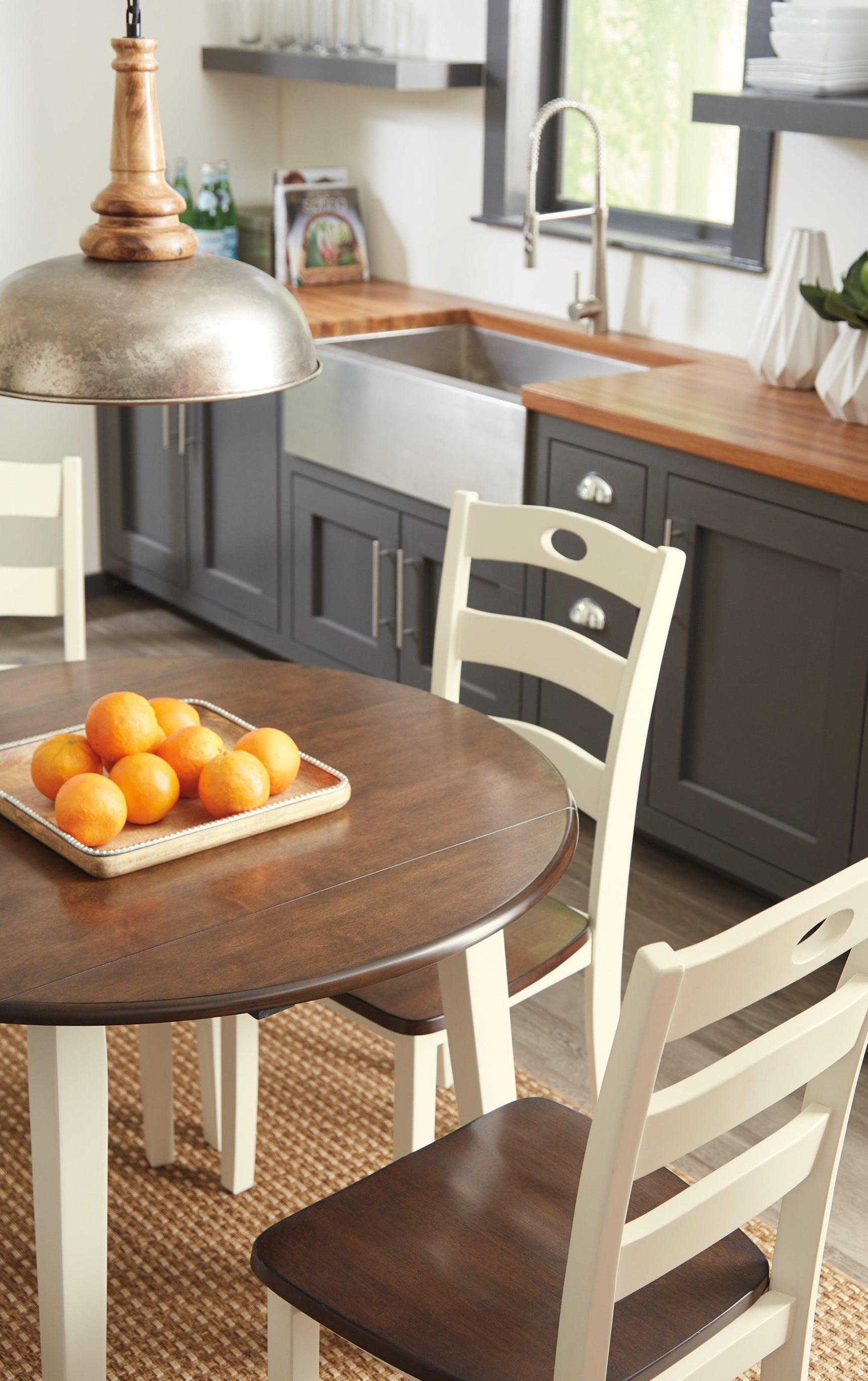 Woodanville dining table in a styled room setting