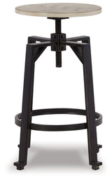 Karisslyn Counter Height Stool side view showing swivel