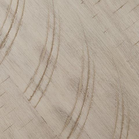 Top view of distressed whitewash seat on Karisslyn Stool