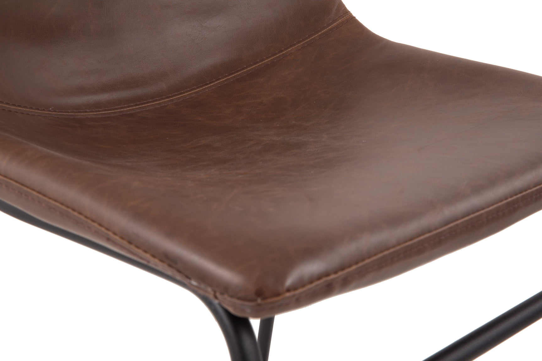 Close-up detail of faux leather texture on Centiar chair
