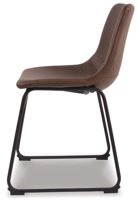 Side profile of Centiar Dining Chair with visible seat dimensions