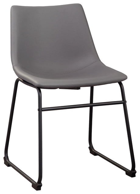 Centiar Gray Dining Chair angled front view