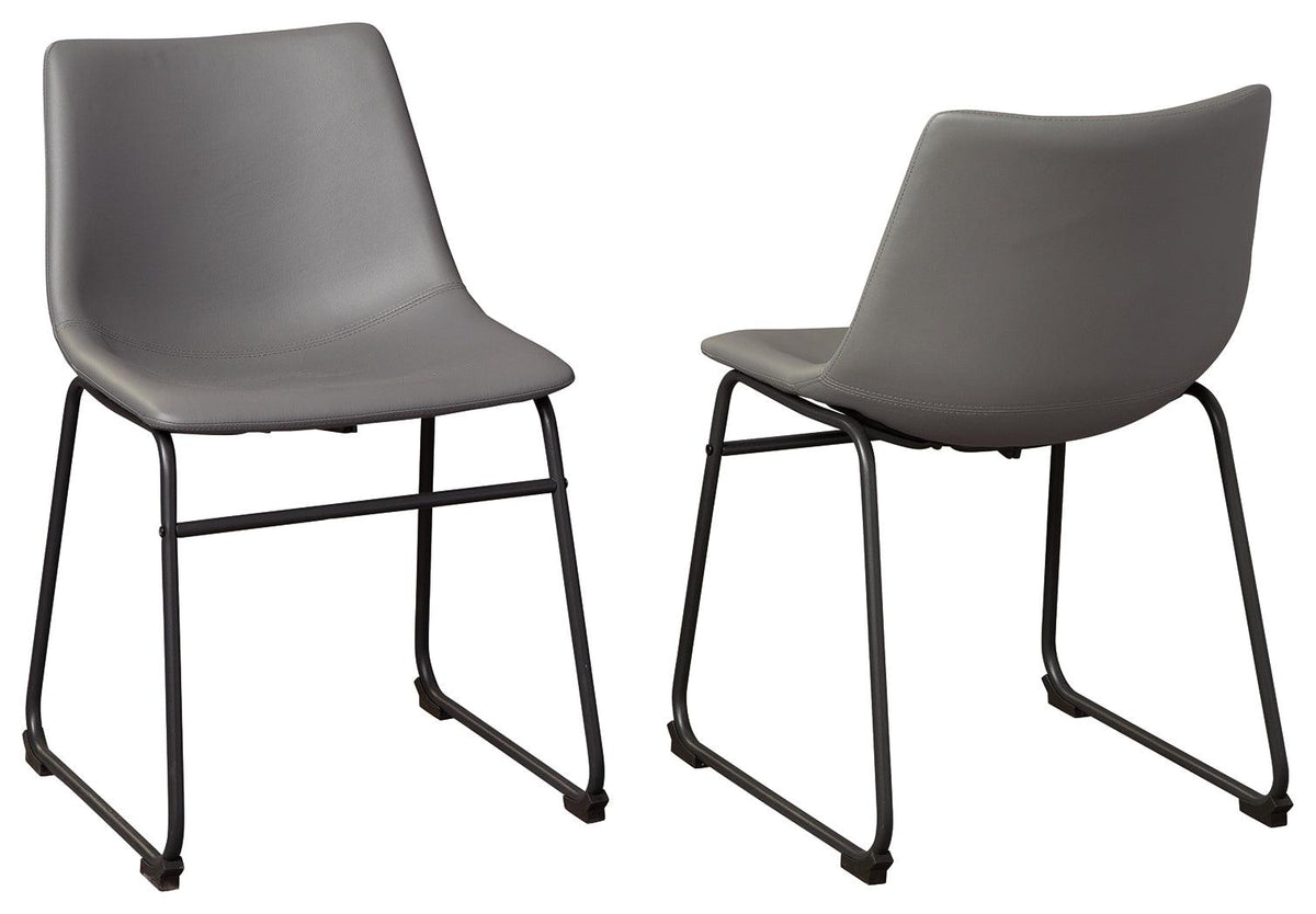 Centiar Gray Dining Chair head-on front view