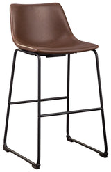 Centiar Brown Pub Height Bar Stool angled side view