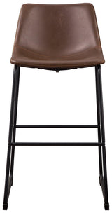 Centiar Brown Pub Height Bar Stool head-on front view