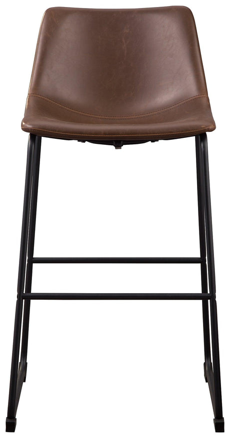 Centiar Brown Pub Height Bar Stool head-on front view