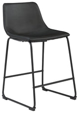 Centiar Black Counter Height Bar Stool side view