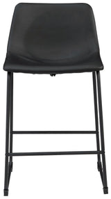 Centiar Black Counter Height Bar Stool head-on view