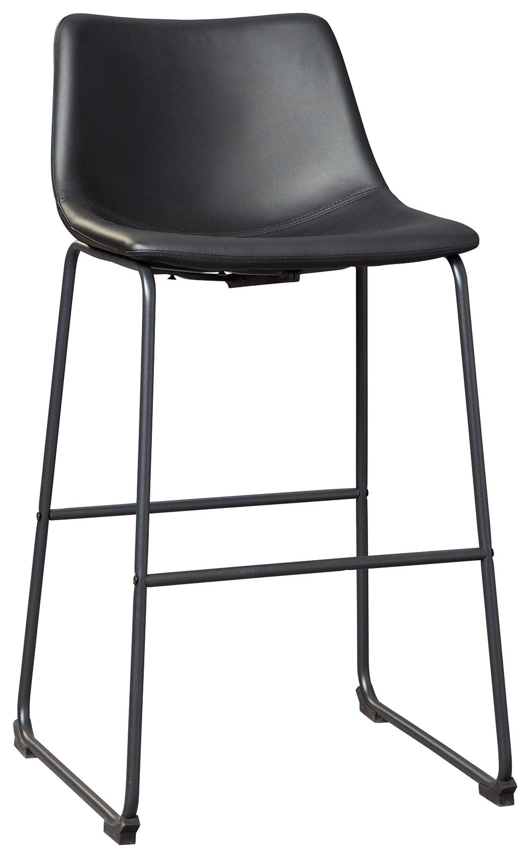 Centiar Black Pub Height Bar Stool side view