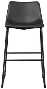 Centiar Black Pub Height Bar Stool head-on view