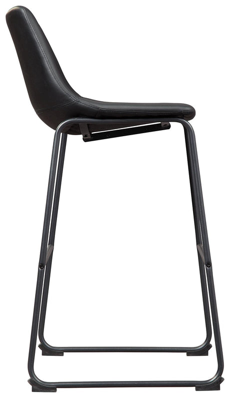 Centiar Black Pub Height Bar Stool side profile