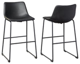 Centiar Black Pub Height Bar Stool detailed side angle