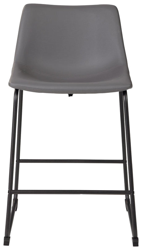 Side profile of Centiar Gray Counter Height Bar Stool