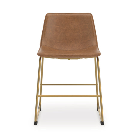 Ciabori Chair side view highlighting goldtone metal frame