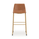 Ciabori Bar Stool head-on view highlighting bucket seat
