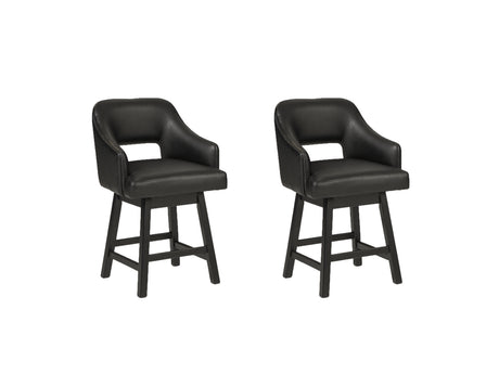 Leg detail of Tallenger bar stool showing finish