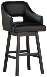 Tallenger bar stool side view showing swivel feature