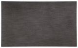 Top view of Bridson gray dining table surface