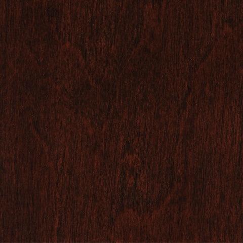 Finish detail of Bennox dining table surface in warm brown