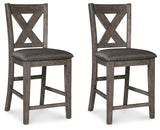 Detailed look at gray wash finish on Caitbrook table