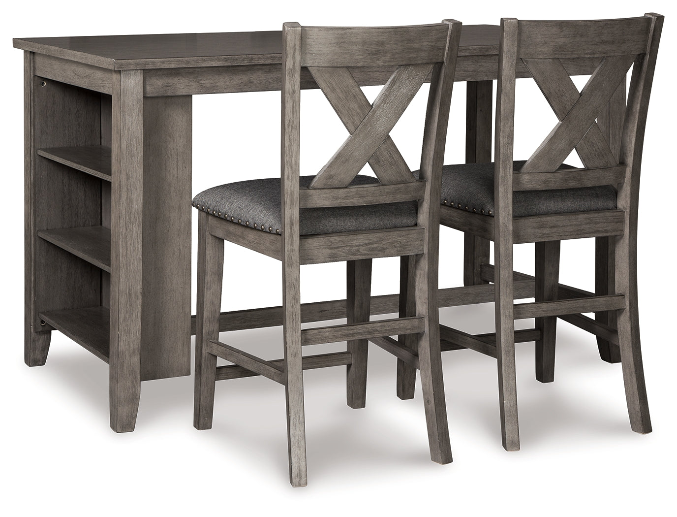 Caitbrook Gray Dining Table top surface close-up