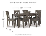 Caitbrook Gray Dining Table And Chairs (Set Of 7) - Ella Furniture