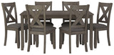 Caitbrook Gray Dining Table And Chairs (Set Of 7) - Ella Furniture