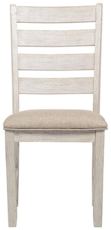 Skempton dining chair back view displaying tall ladderback