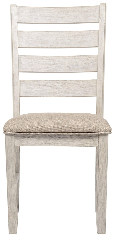 Skempton dining chair back view displaying tall ladderback