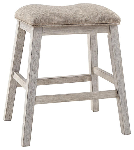 Skempton Counter Height Bar Stool close-up of seat and upholstery