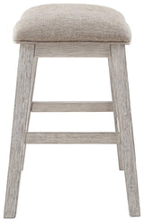 Skempton Bar Stool showing footrest detail