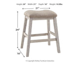Dimension diagram of Skempton Counter Height Bar Stool