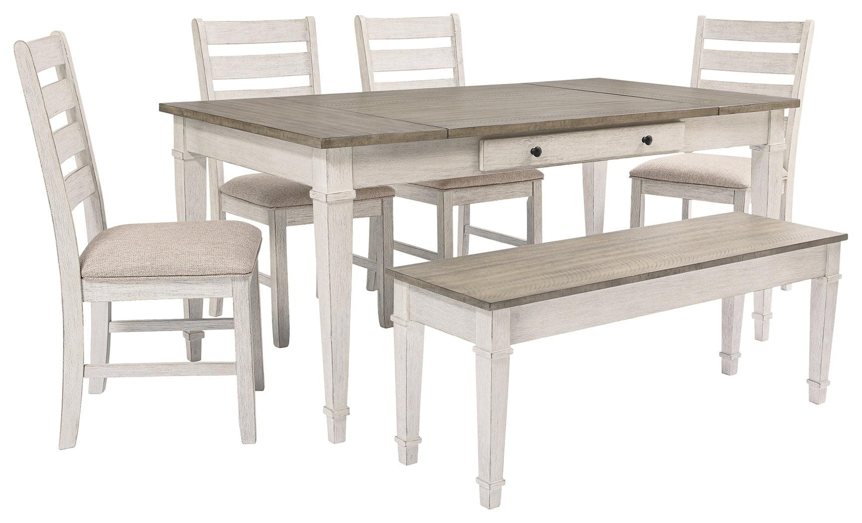 Two smooth-gliding drawers of the Skempton dining table