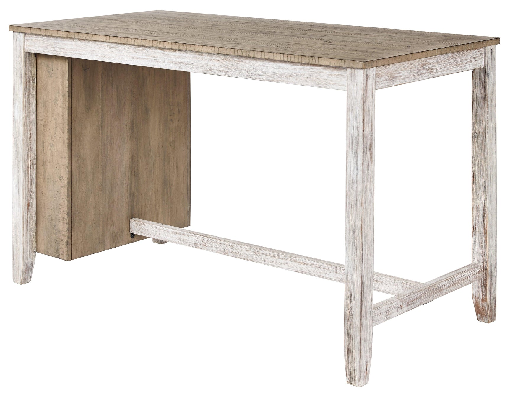 Skempton table with white and light brown two-tone finish