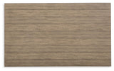 Close-up of table top texture and brown finish