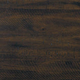 Close detail of Rokane dining table rough sawn finish