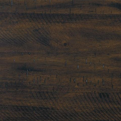 Close detail of Rokane dining table rough sawn finish