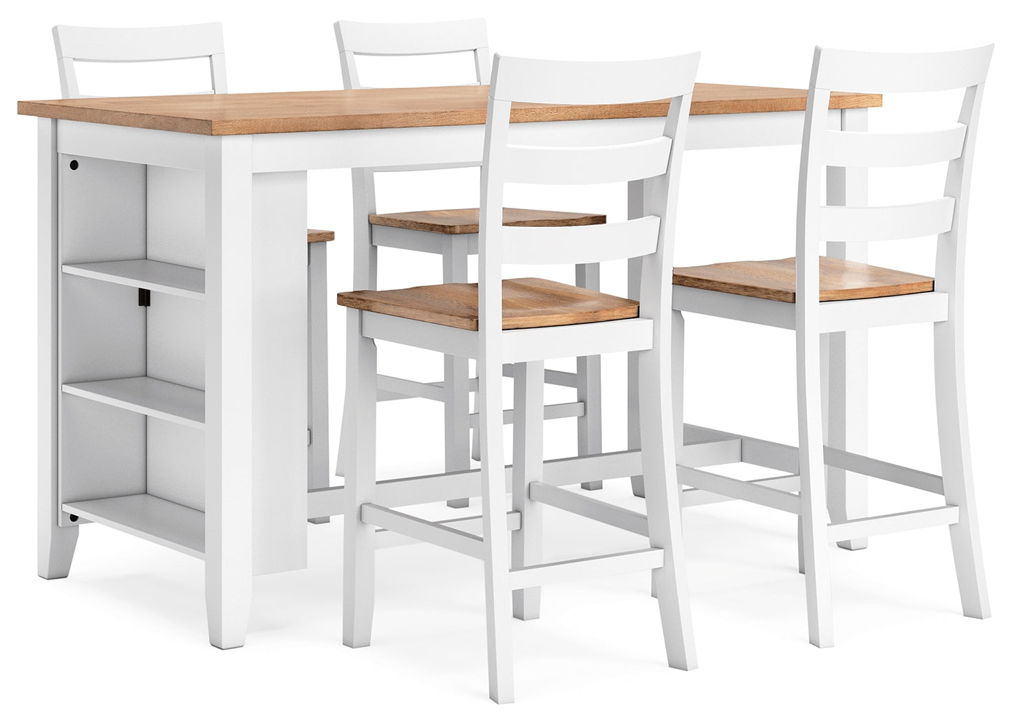 Gesthaven counter height dining table side angle