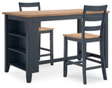 Gesthaven counter height dining table side angle