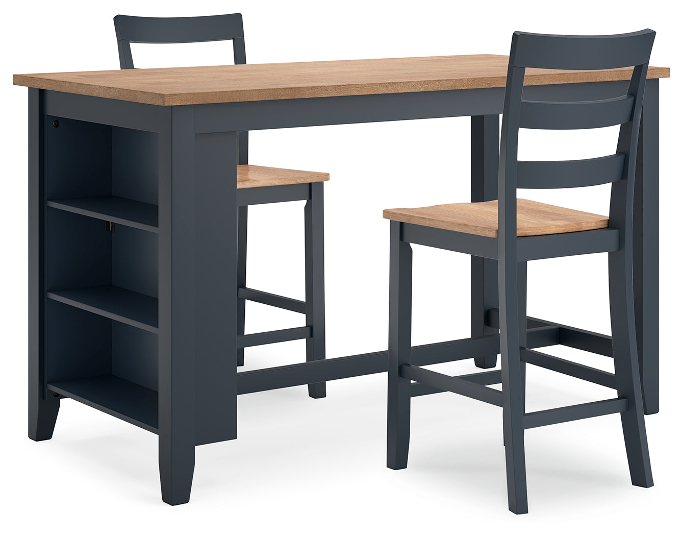 Gesthaven counter height dining table side angle
