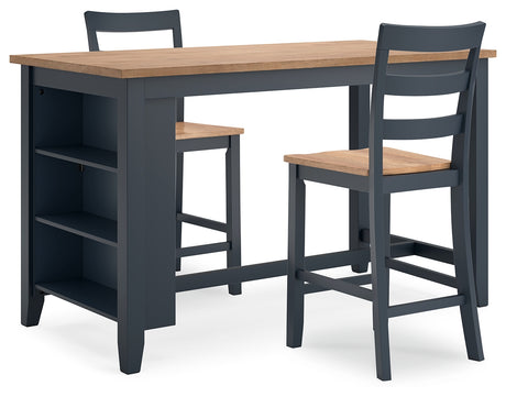 Gesthaven counter height dining table side angle