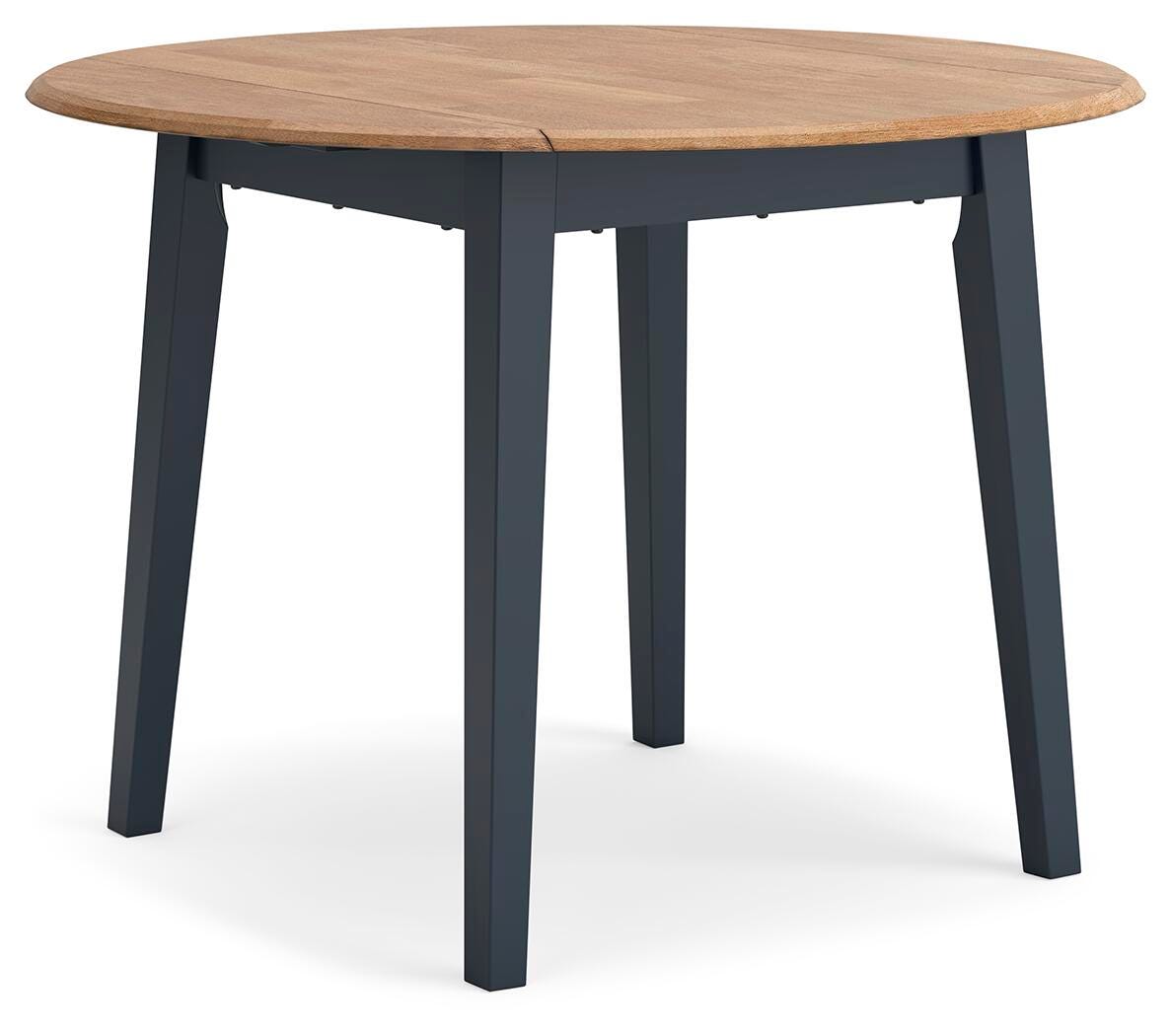 Gesthaven Natural/Blue Dining Set angled view