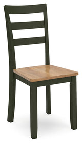 Gesthaven dining chair back view highlighting wood frame